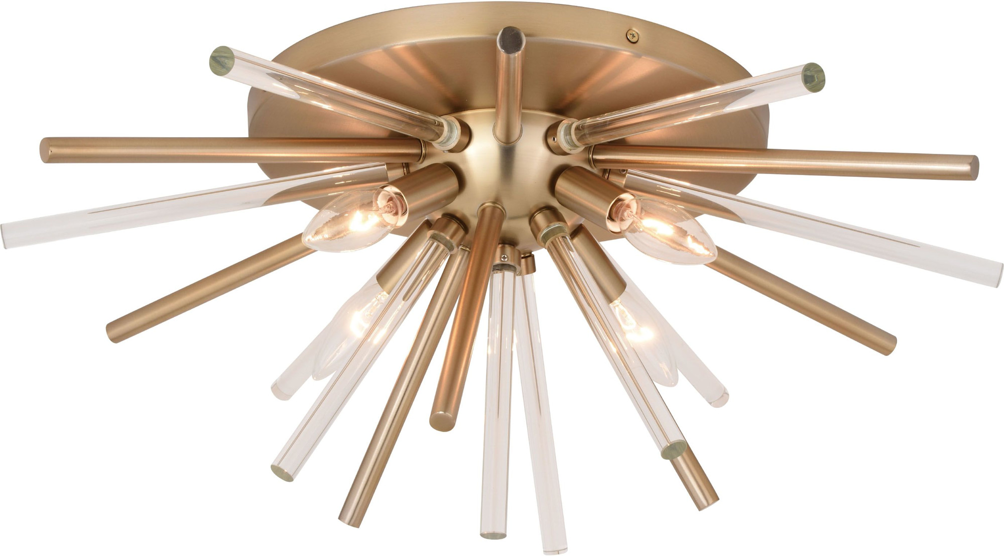 Photos - Chandelier / Lamp Wide Vaxcel Lighting C0235 Aria 4 Light 23"  Semi-Flush Ceiling Fixture Natural Brass Indoor Lighting Ceiling Fixtures Semi-F 