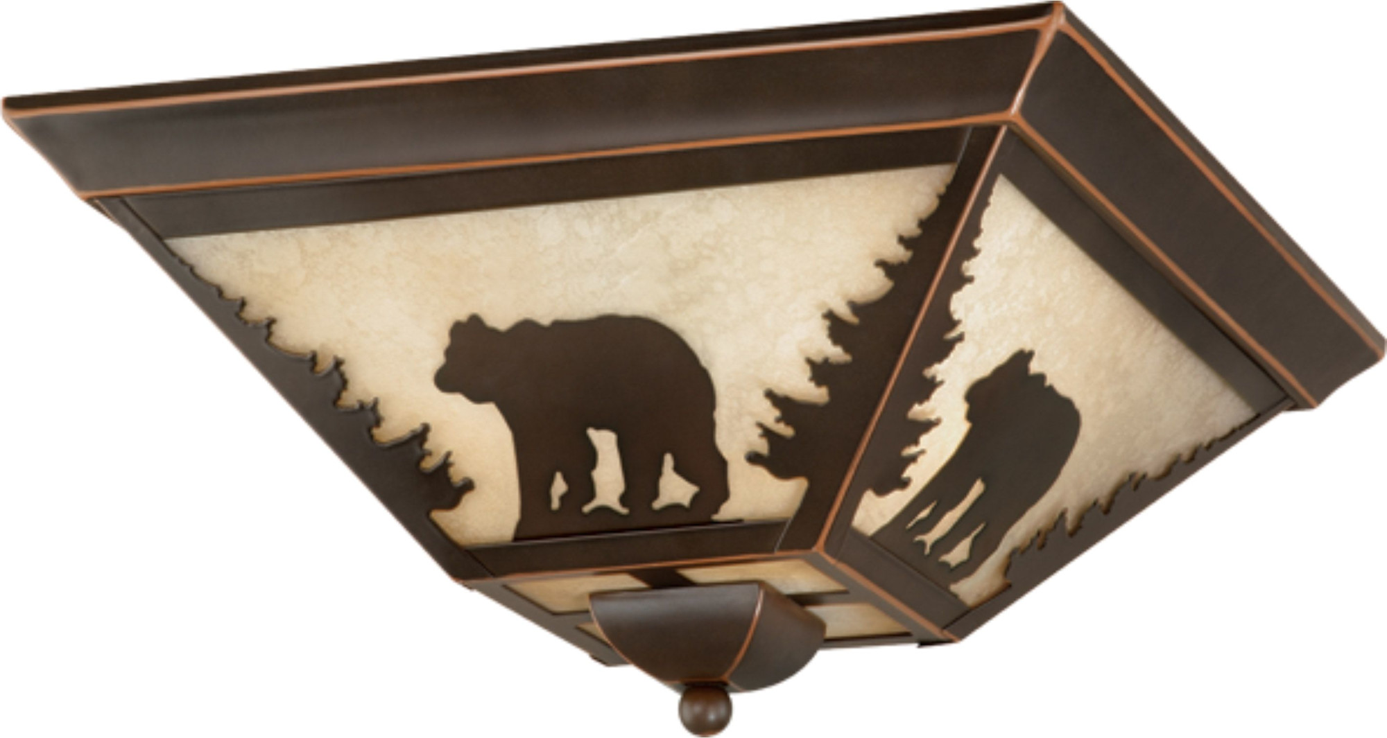 Photos - Chandelier / Lamp BEAR Vaxcel Lighting CC55714 Bozeman 3 Light Flush Mount Indoor Ceiling Fixture with Cream  Portrait Glass Shade - 14 Inches 