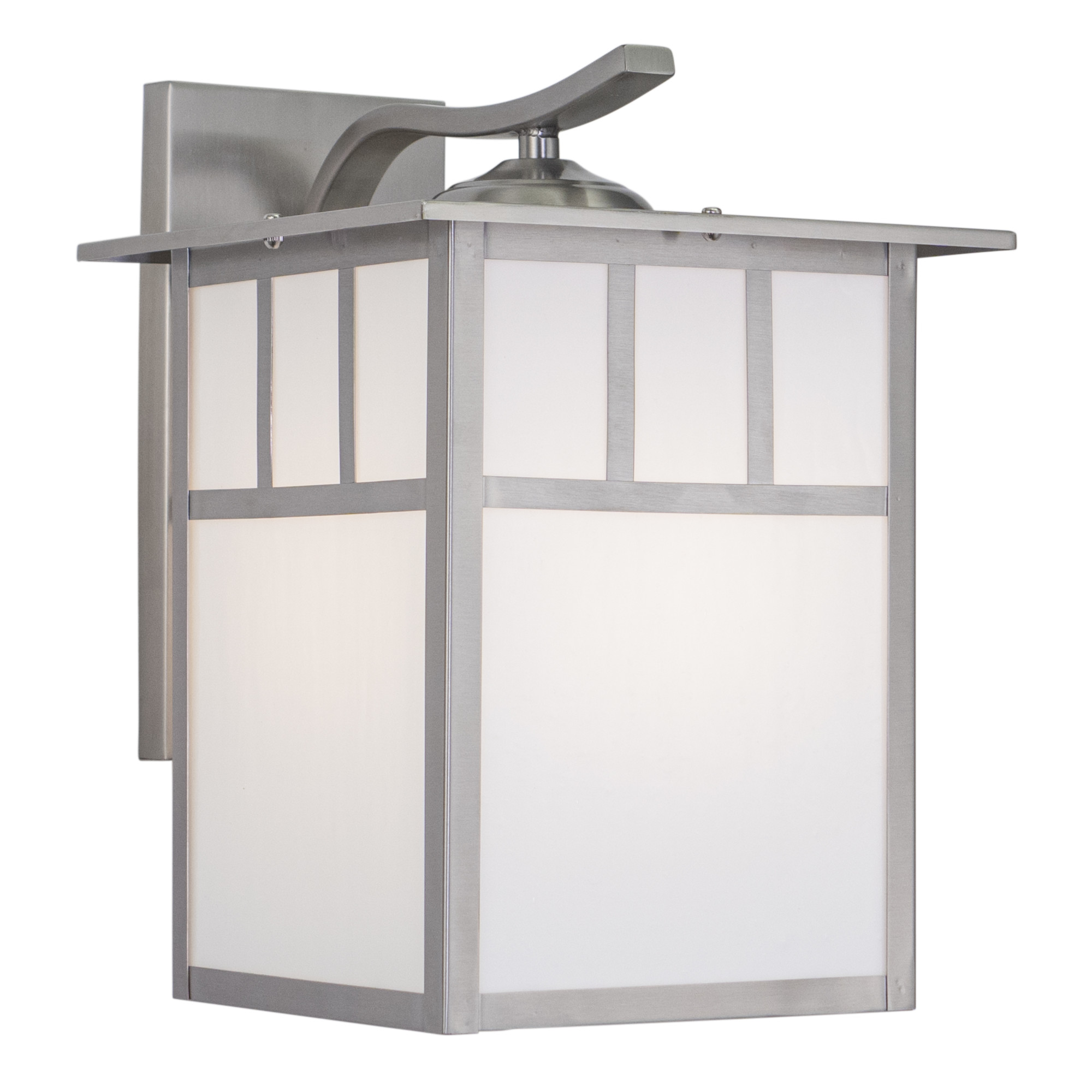 Photos - Floodlight / Street Light Mission Vaxcel Lighting OW14693  1 Light Outdoor Wall Sconce - 9 Inches Wide Stainless Steel Outdoor Lighting Wall Sconces Ou 
