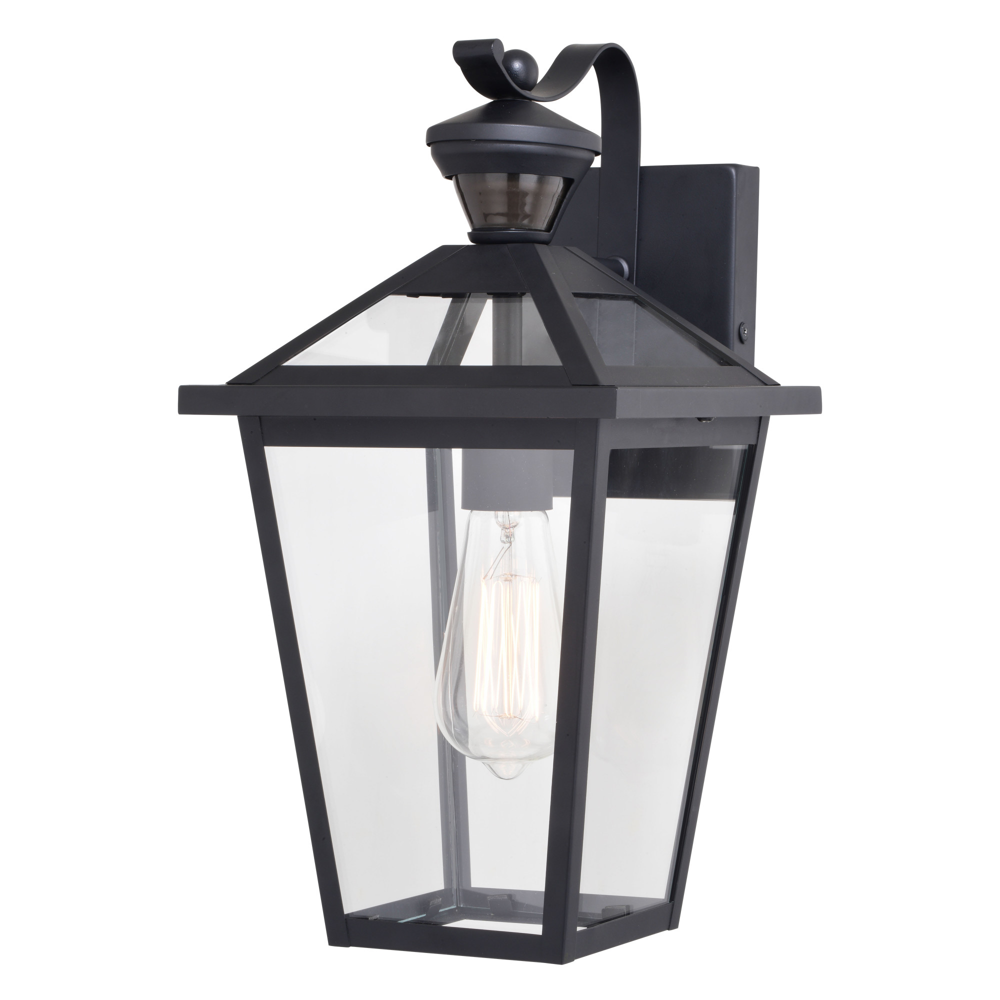 Photos - Floodlight / Street Light Vaxcel Lighting T0717 Derby 15" Tall Wall Sconce Matte Black Outdoor Lighting Wall Sconces