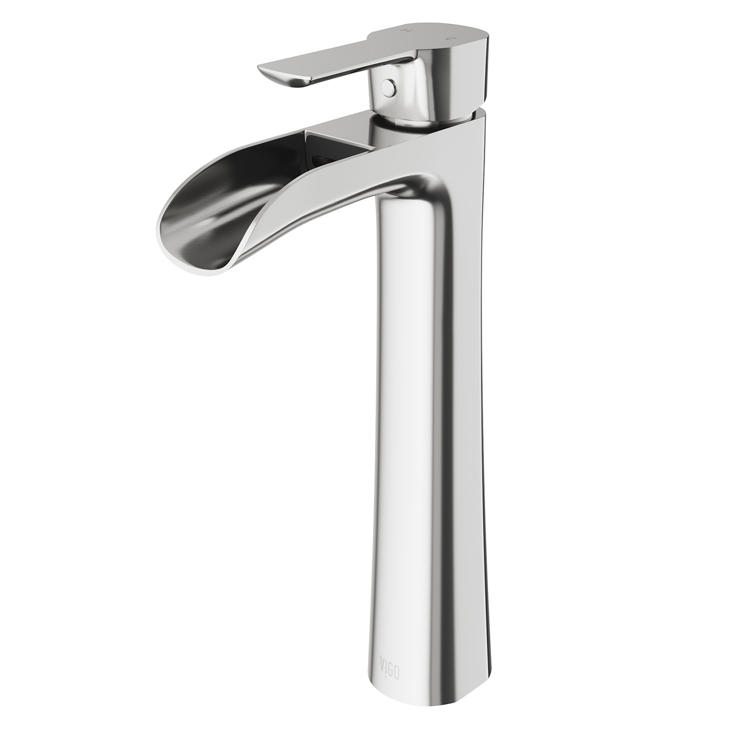 Photos - Tap Vigo VG03024 Niko 1.2 GPM 11" Single Handle Single Hole Vessel Bathroom Faucet Brushed Nickel Faucet Bathroom Sink Faucets S 