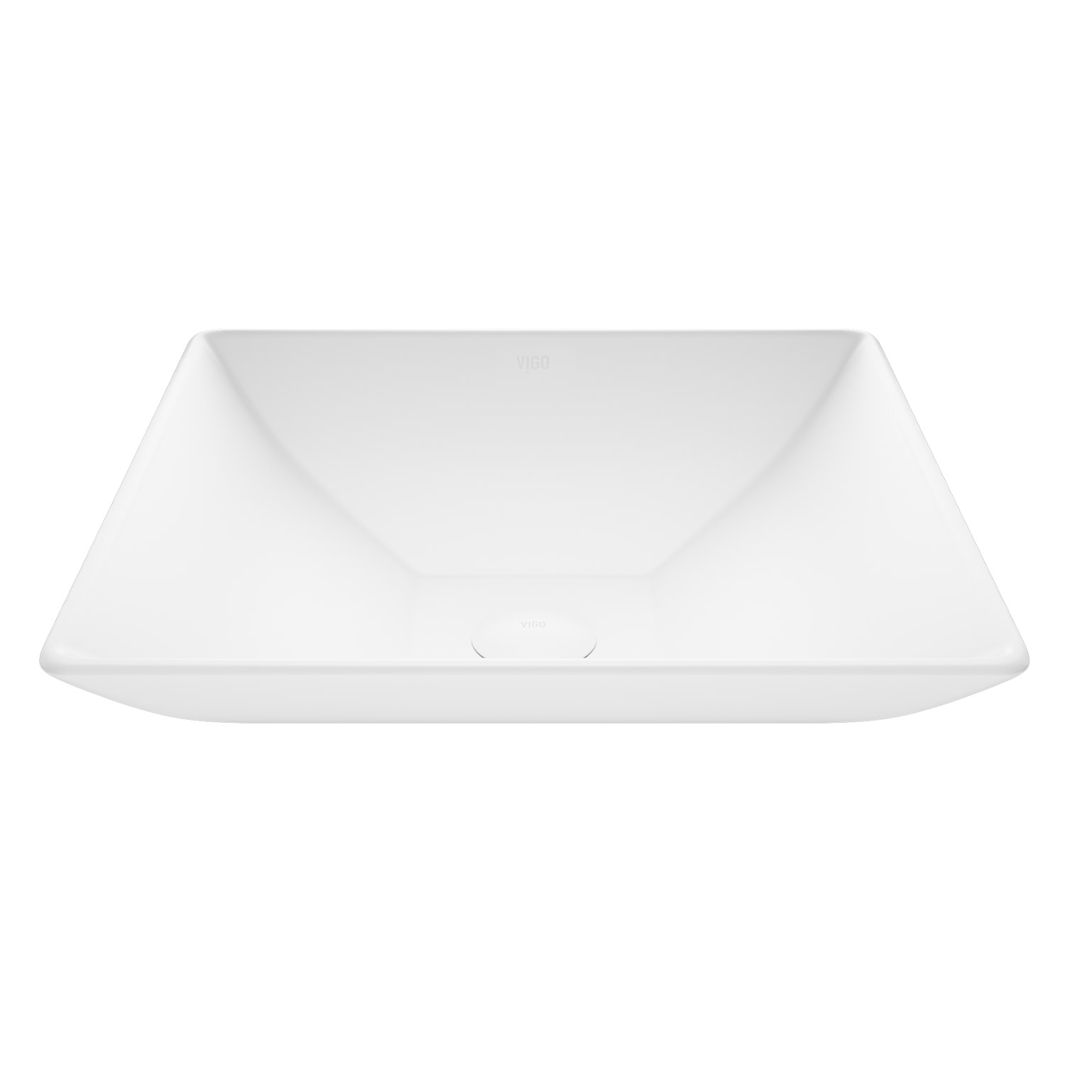 Photos - Bathroom Sink Vigo VG04004 Hibiscus 16" L x 16" W x 5" H Square Stone Composite Vessel  White Sinks s Sinks Only 
