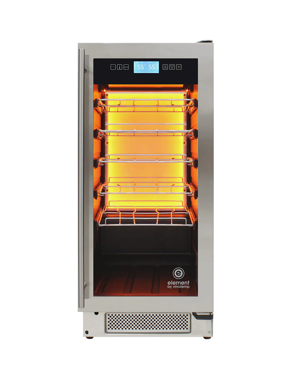Vinotemp EL-32COMM 32-Bottle Single-Zone Wine Cooler Stainless Steel Beverage Appliances Wine Coolers