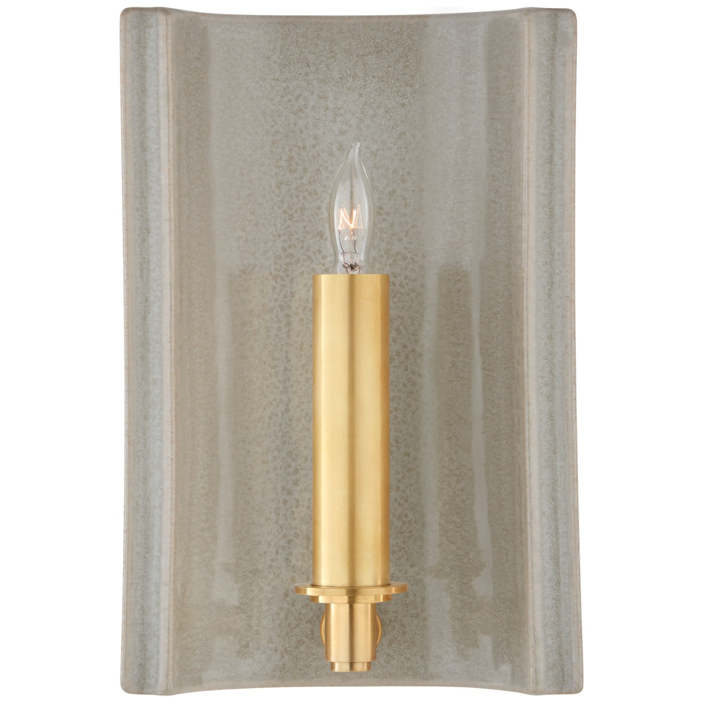 Photos - Chandelier / Lamp Visual Comfort CS2609 Leeds 11" Small Rectangle Ceramic Sconce by Christopher Spitzmiller Shellish Gray Indoor Lighting Wall