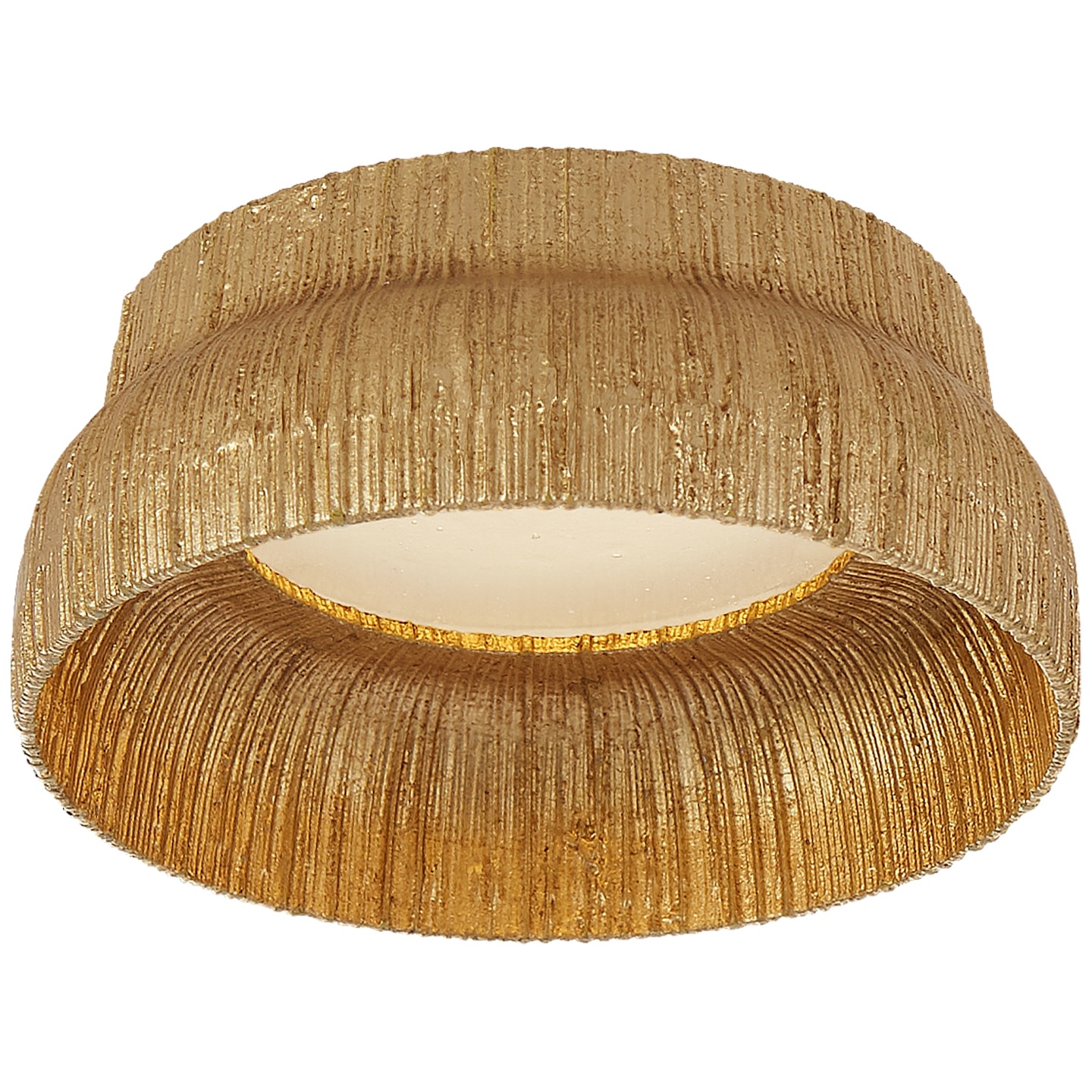 Photos - Chandelier / Lamp Utopia Visual Comfort KW4030  5" Solitaire LED Flush Mount with Fractured Glass Trim Gild Indoor Lighting Ceiling Fixtures Fl 