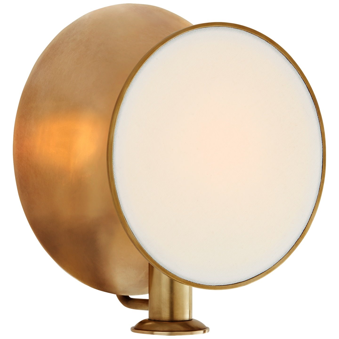 Photos - Chandelier / Lamp Osiris Visual Comfort TOB2290  10" Single Reflector Sconce with Linen Diffuser by Thomas O'Brien Hand Rubbed Antique Brass In 