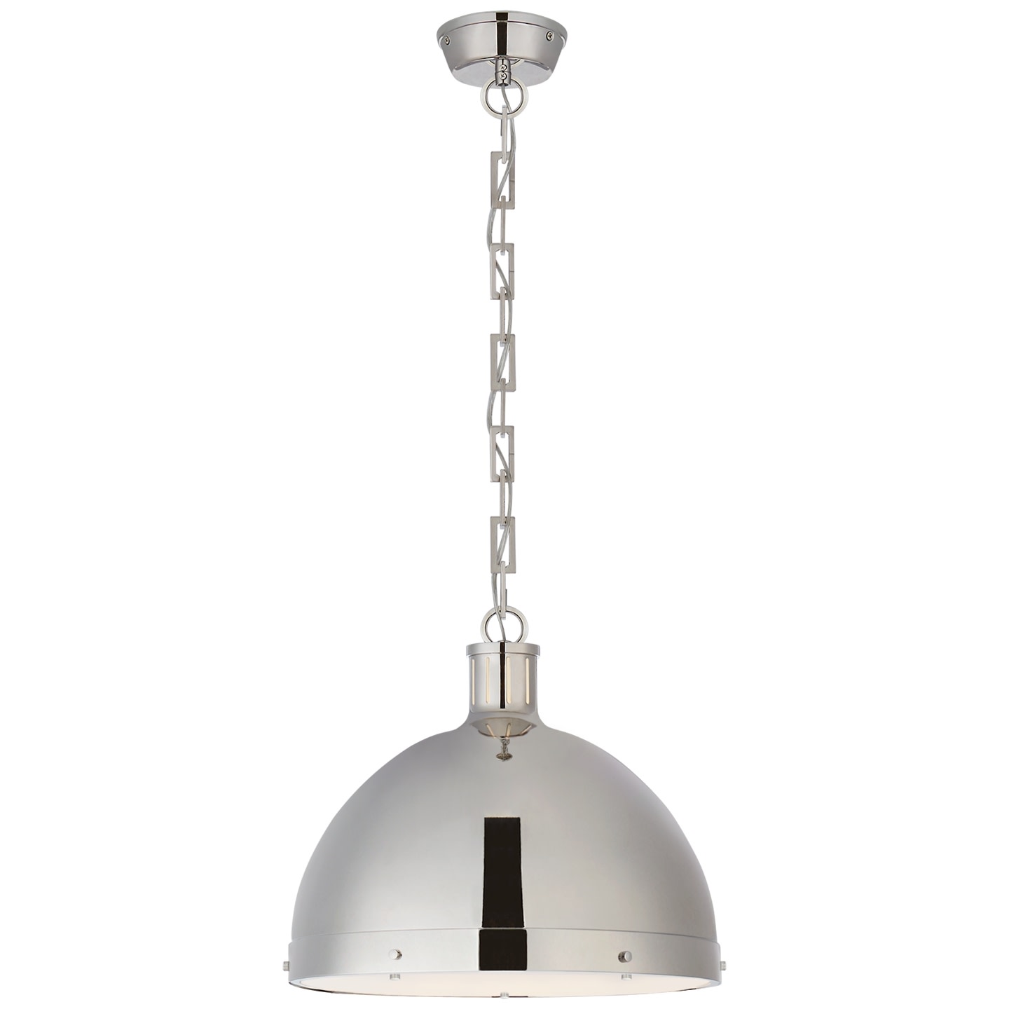 Photos - Chandelier / Lamp Extra Visual Comfort TOB5071 Hicks 16"  Large Pendant with Acrylic Diffuser by Thomas O'Brien Polished Nickel Indoor Lighting 