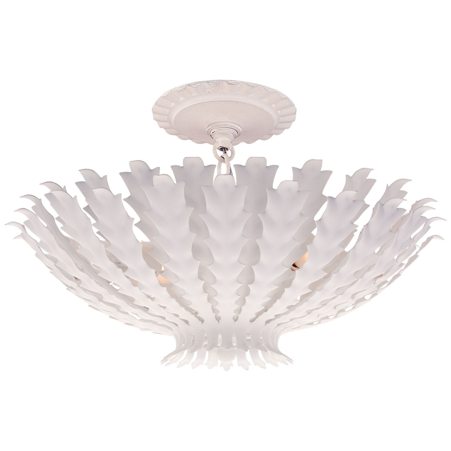 Photos - Chandelier / Lamp Hampton Visual Comfort ARN 4011  17" Small Chandelier by AERIN Plaster White Indoor Lighting Chandeliers ARN 4011PW 