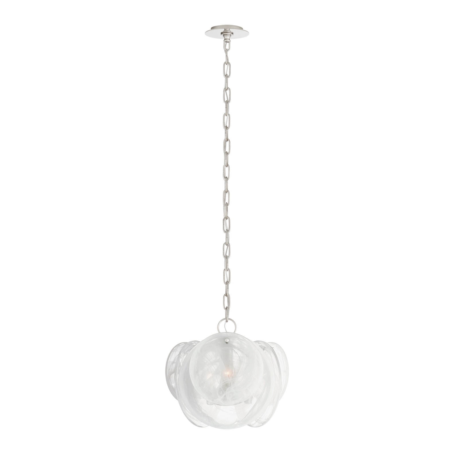 Photos - Chandelier / Lamp Wide Visual Comfort ARN5453 Loire 3 Light 16"  Taper Candle Style Chandelier Polished Nickel Indoor Lighting Chandeliers ARN 
