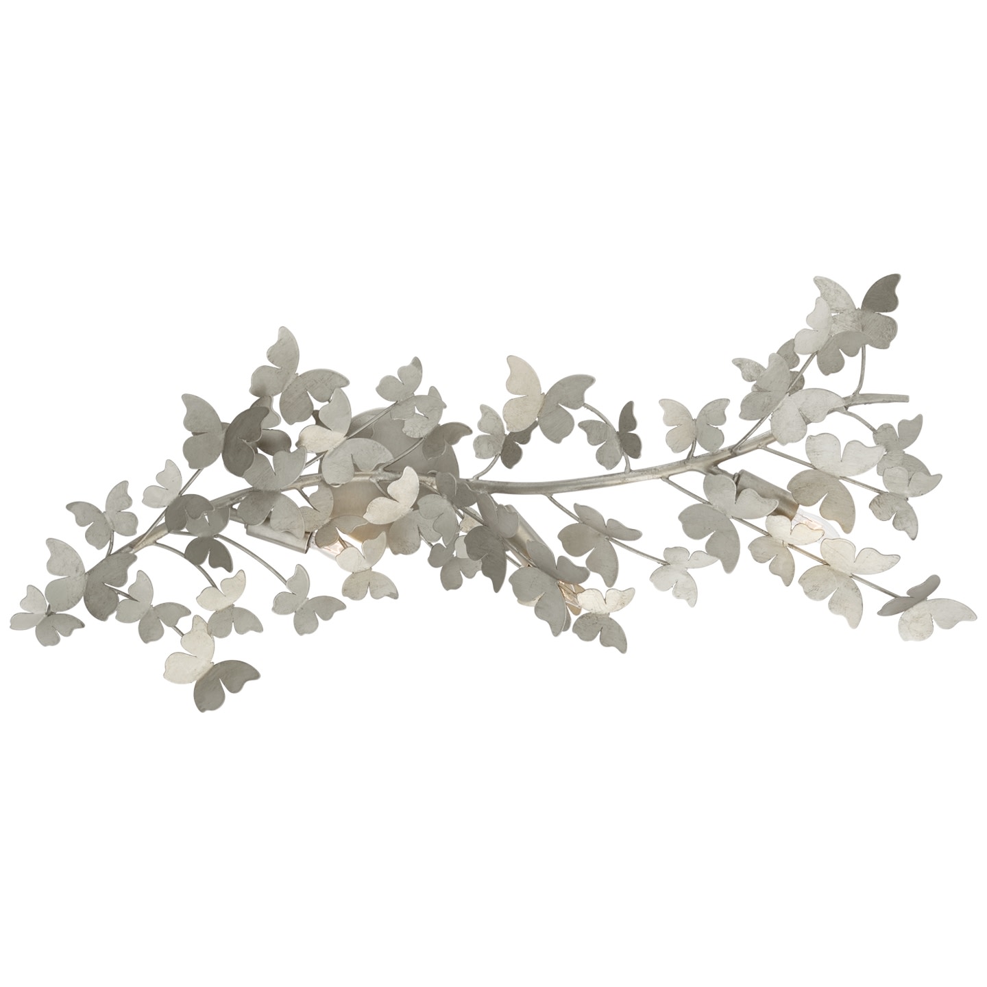 Photos - Chandelier / Lamp Butterfly Visual Comfort JN2502 Farfalle 29" Large  Sconce by Julie Neill Burnished Silver Leaf Indoor Lighting Wall Sconces 