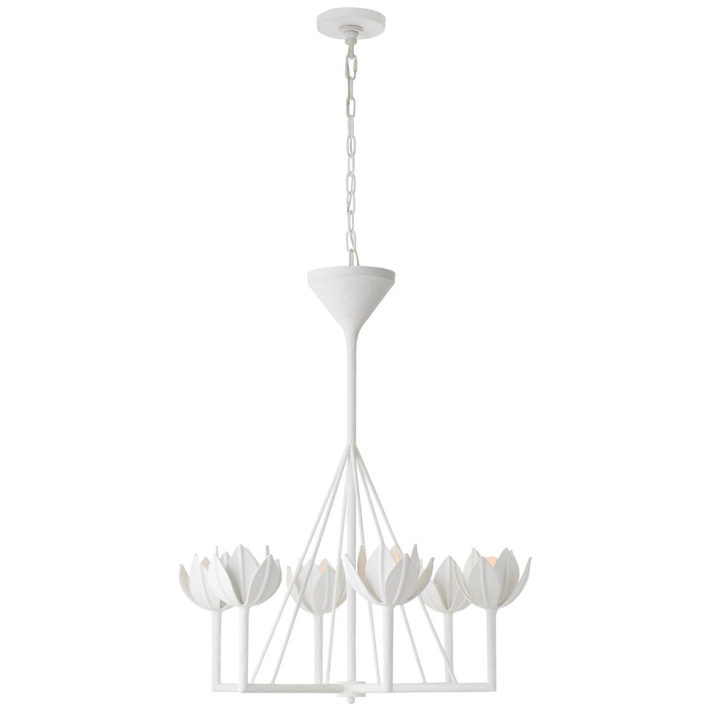 Photos - Chandelier / Lamp Wide Visual Comfort JN5003 Alberto 6 Light 30"  Chandelier Plaster White Indoor Lighting Chandeliers JN 5003PW 