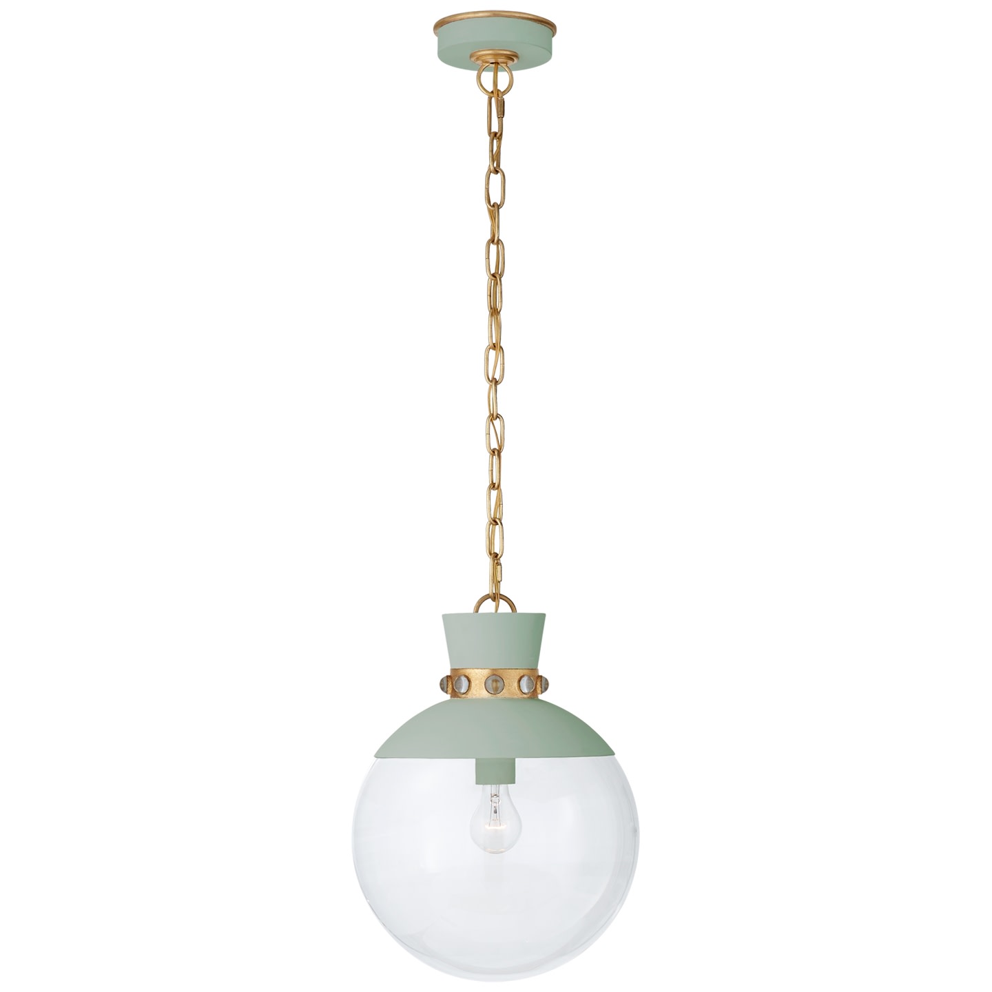 Photos - Chandelier / Lamp Lucia Visual Comfort JN 5051  13" Medium Pendant with Clear Glass by Julie Neill Celedon / Gild Indoor Lighting Pendants JN 5 