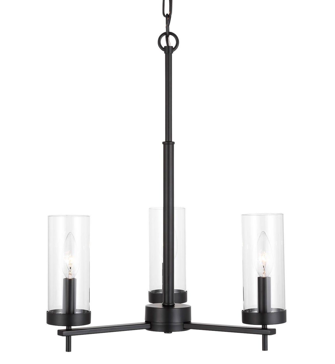 Photos - Floodlight / Street Light Comfort Visual  3190303EN Zire 3 Light 18" Wide LED Outdoor Pillar Candle Chandelier / Semi-Flush Ceiling Fixture Midnight Bl 