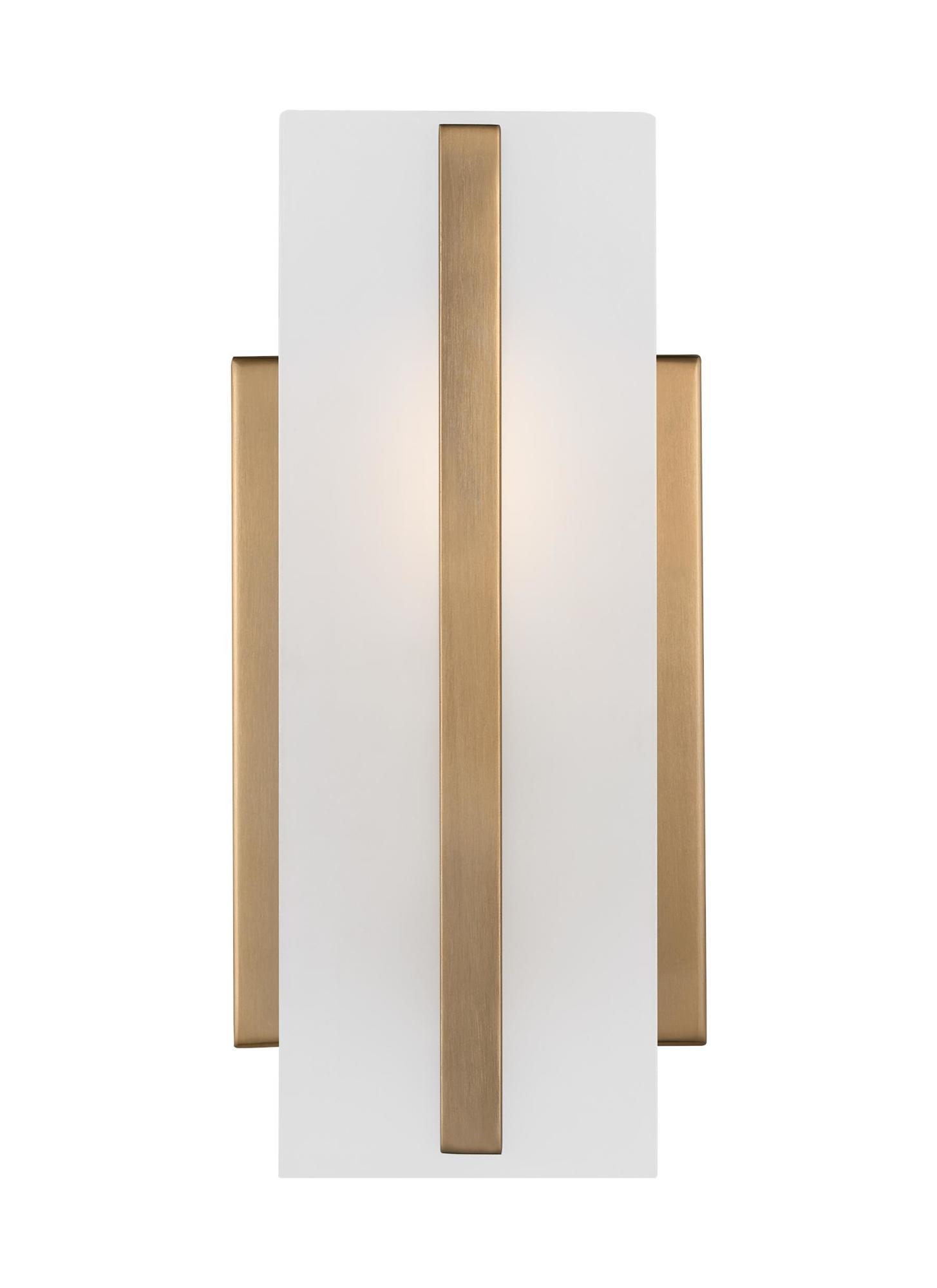 Photos - Chandelier / Lamp DEX Visual Comfort 4154301  10" Tall Bathroom Sconce with Frosted Glass Shade Satin Brass Indoor Lighting Bathroom Fixtures B 