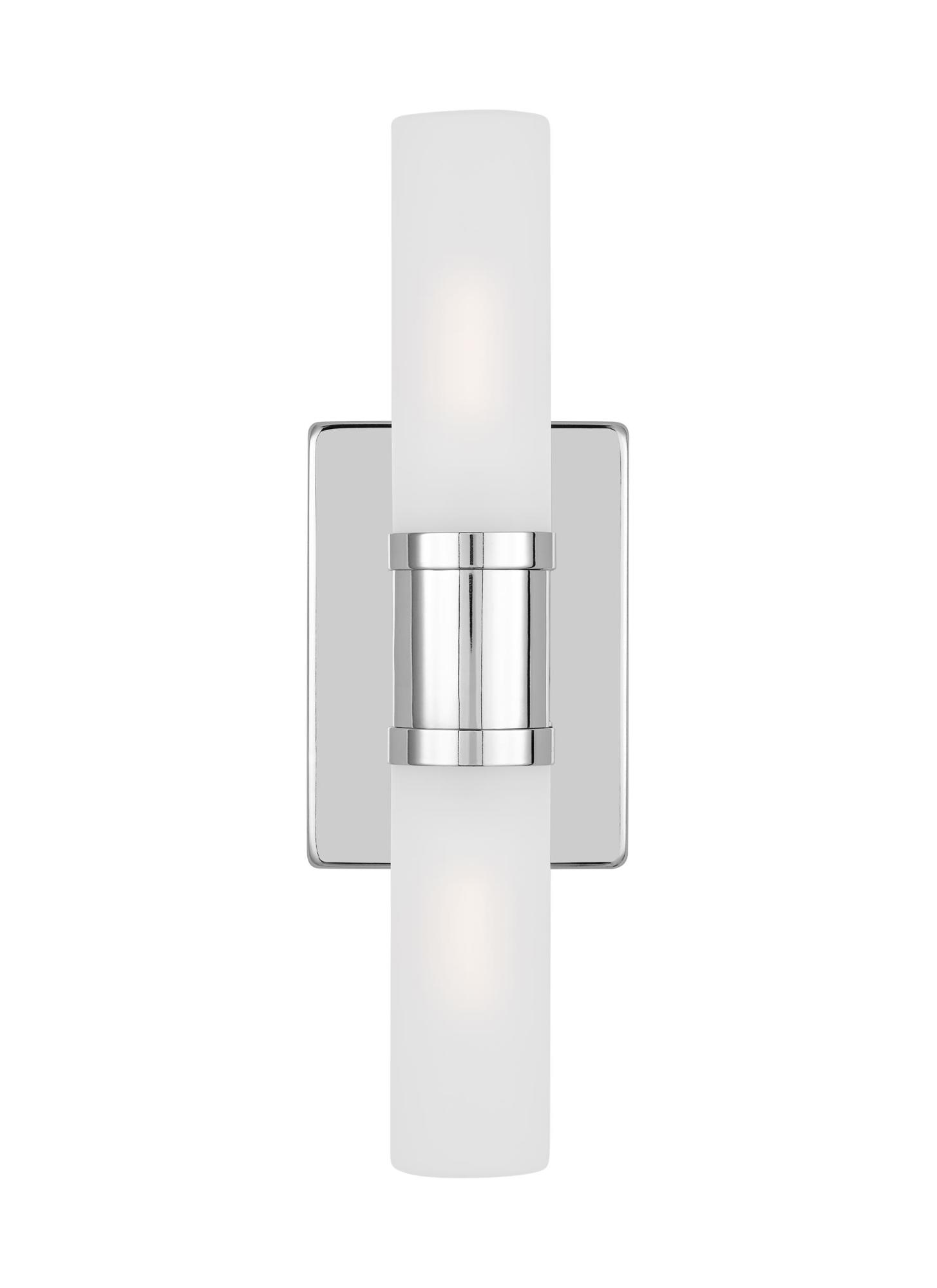 Photos - Chandelier / Lamp Wide Visual Comfort 4465002 Keaton 2 Light 16" Tall Vanity Light Chrome Indoor Lighting Bathroom Fixtures Vanity Light 4465002-05 