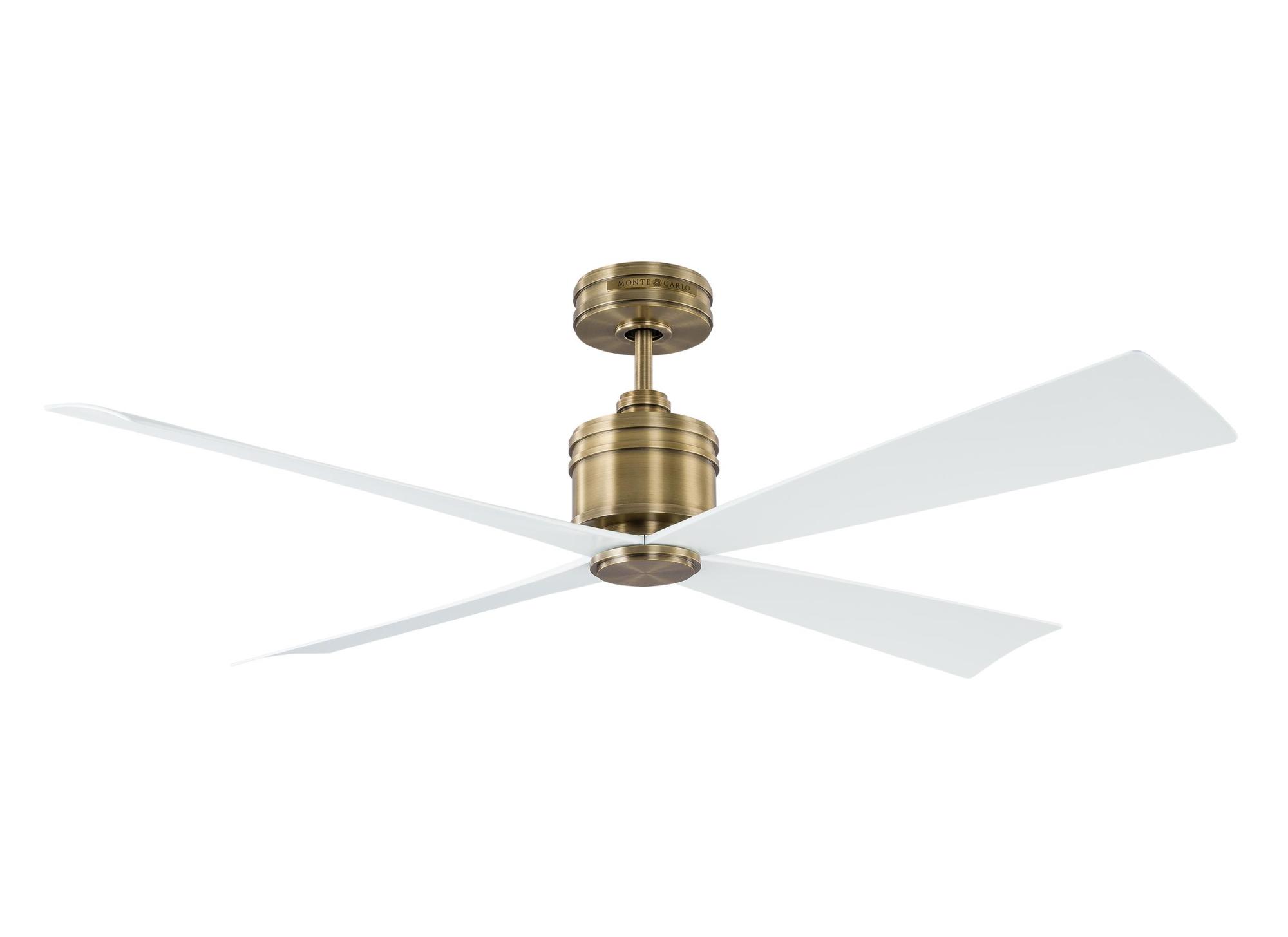 Photos - Fan Comfort Visual  4LNCR56 Launceton 56" 4 Blade Indoor Ceiling  Hand-Rubbed Antique Brass s Ceiling s Indoor Ceiling F 