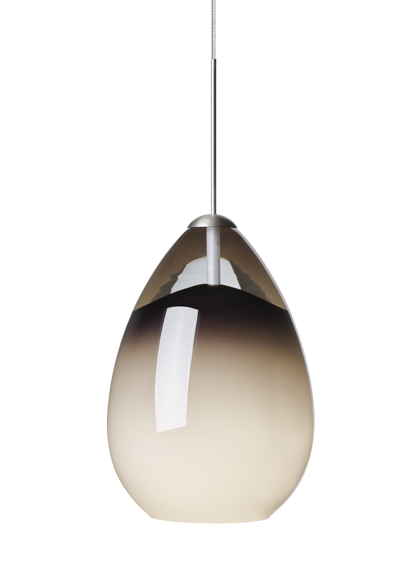 Photos - Chandelier / Lamp Alina Pro Visual Comfort 700FJALIK-LEDS930 Alina 4" Wide LED Mini Pendant with Smoked Glass Shade Satin Nickel Indoor Lighting Pendant 