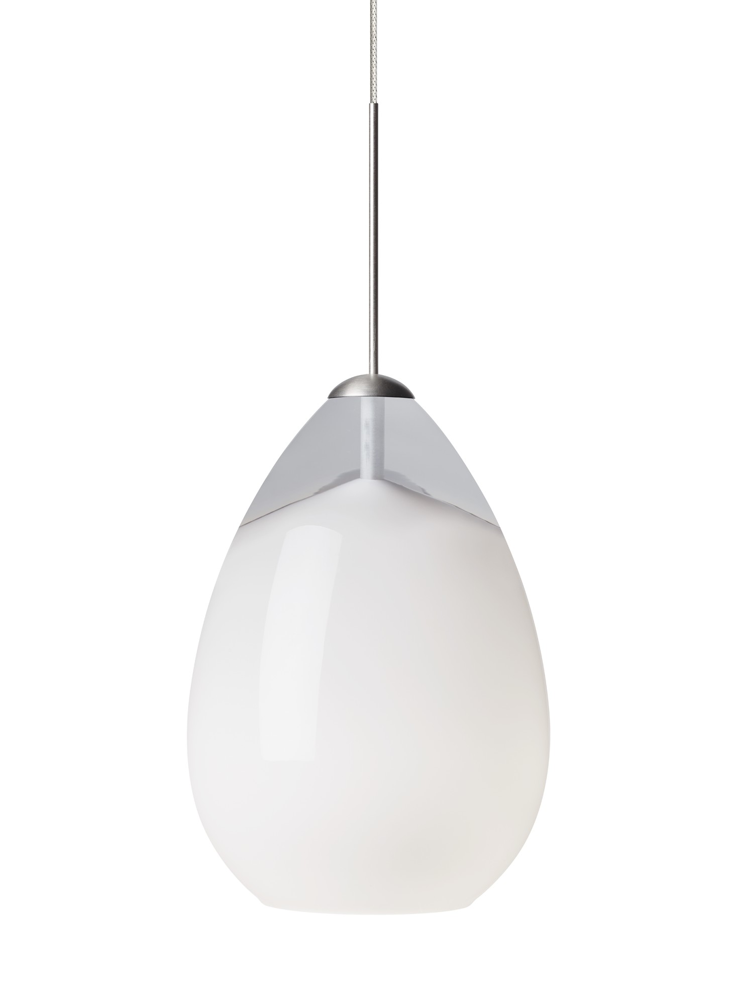 Photos - Chandelier / Lamp Alina Pro Visual Comfort 700FJALIW-LEDS930 Alina 4" Wide LED Mini Pendant with White Glass Shade Satin Nickel Indoor Lighting Pendants