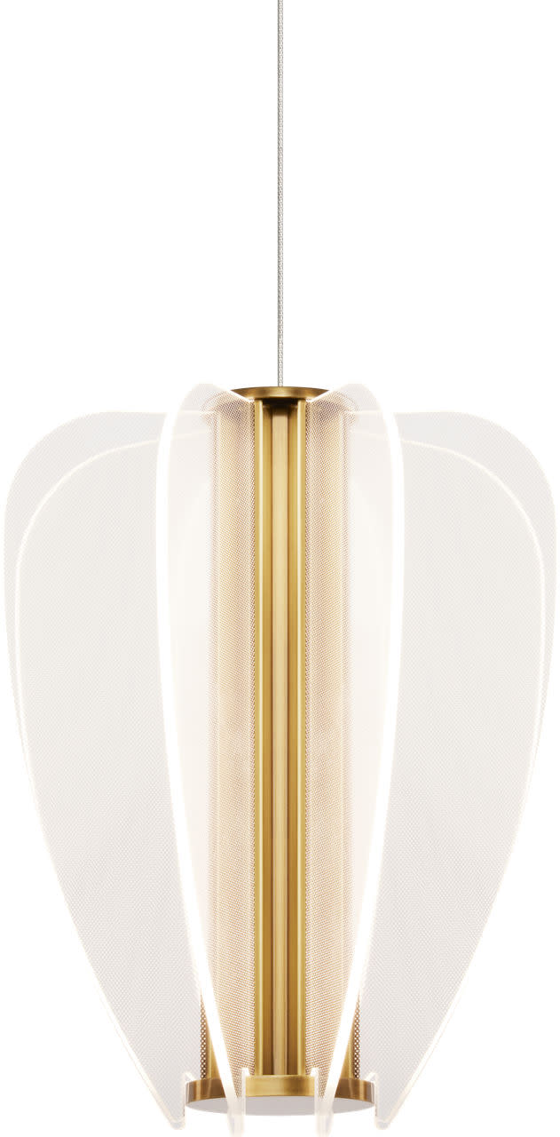 Photos - Chandelier / Lamp Wide Visual Comfort 700FJNYR-LED930 Nyra 9" LED Mini Low Voltage Pendant - FreeJack Mounting Plated Brass Indoor Lighting Pe