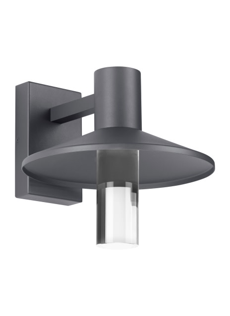 Photos - Floodlight / Street Light Comfort Visual  700OWASHL93012CUNV Ash 13" Tall LED Wall Sconce - 3000K Charcoal Outdoor Lighting Wall Sconces 700OWASHL93012 