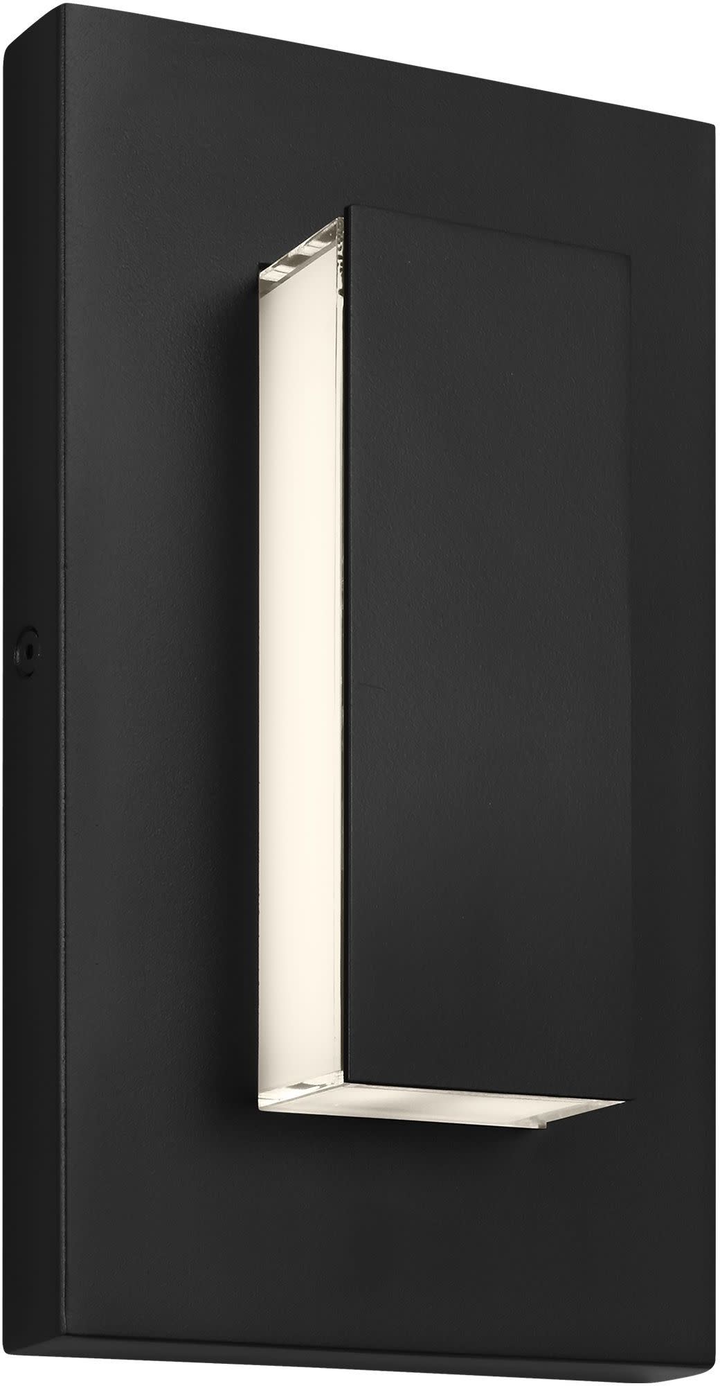 Photos - Floodlight / Street Light Visual Comfort 700OWASP9308 Aspen 8" Tall LED Outdoor Wall Sconce Clear / Black Outdoor Lighting Wall Sconces 700OWASP9308DB