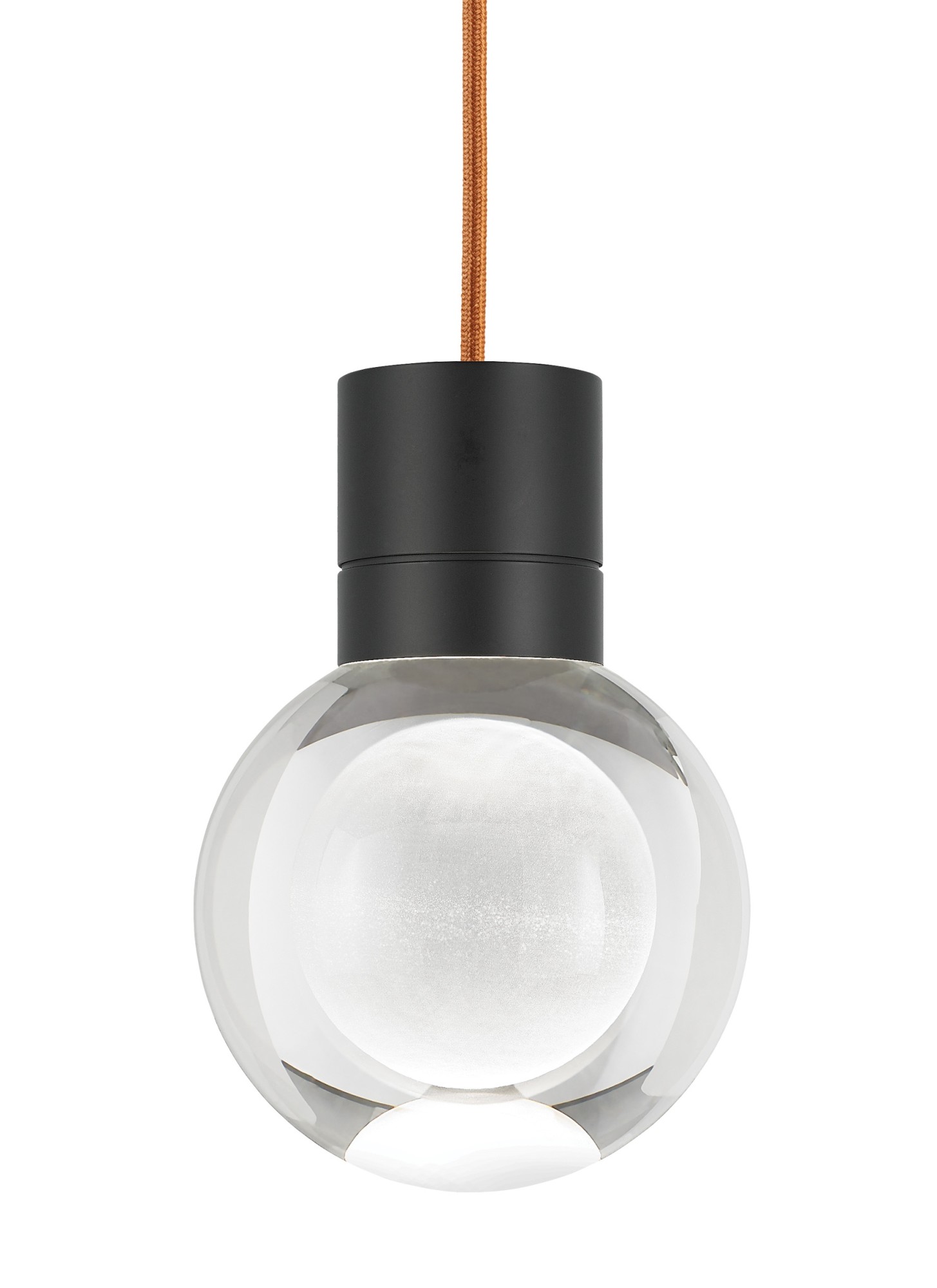 Photos - Chandelier / Lamp Visual Comfort 700TDMINAP1C-LED930 Mina Single Light 5" Wide LED Pendant with a Clear Outer and Inner Etched Glass Spheres 