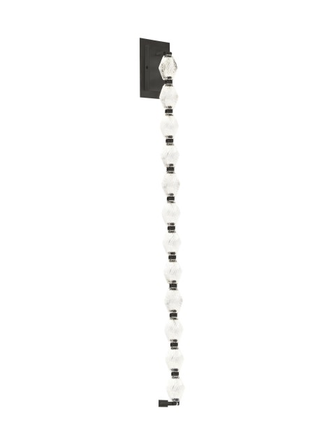 Photos - Chandelier / Lamp Visual Comfort 700WSCLR40-LED927 Collier 41" Tall LED Wall Sconce Dark Bronze Indoor Lighting Wall Sconces 700WSCLR40BZ-LED9