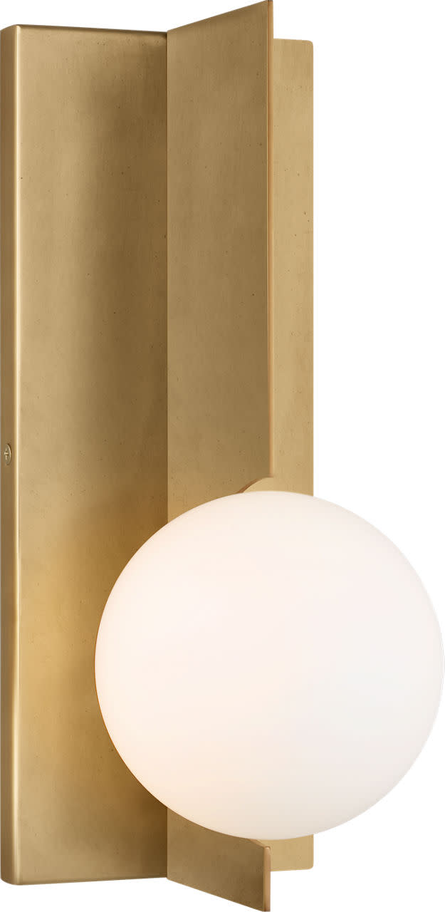 Photos - Chandelier / Lamp Visual Comfort 700WSOBL-LED930 Orbel 13" Tall LED Wall Sconce Natural Brass Indoor Lighting Wall Sconces 700WSOBLNB-LED930