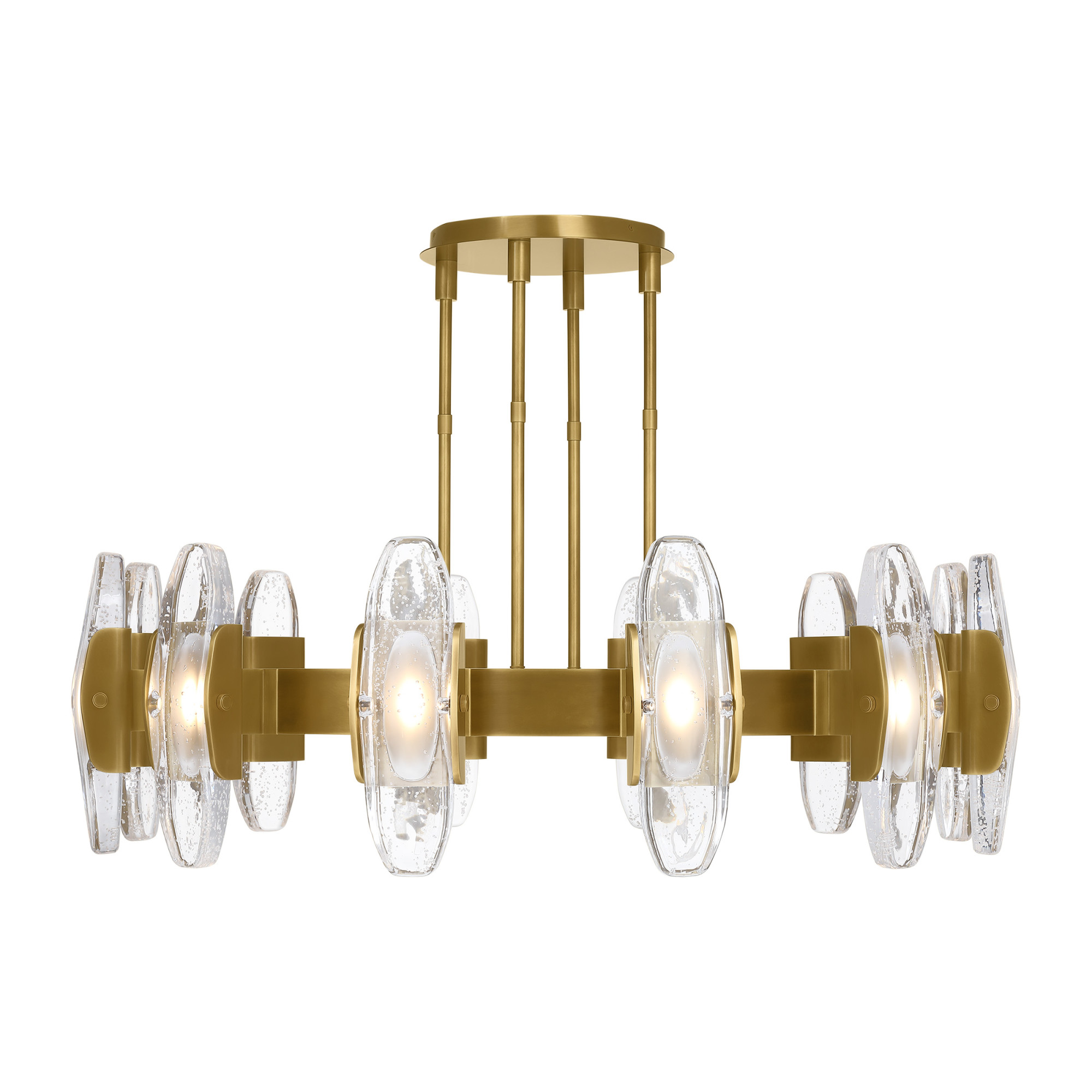 Photos - Chandelier / Lamp Visual Comfort 700WYT12-LED927 Wythe 12 Light 47" Wide LED Ring Chandelier Plated Brass Indoor Lighting Chandeliers 700WYT12
