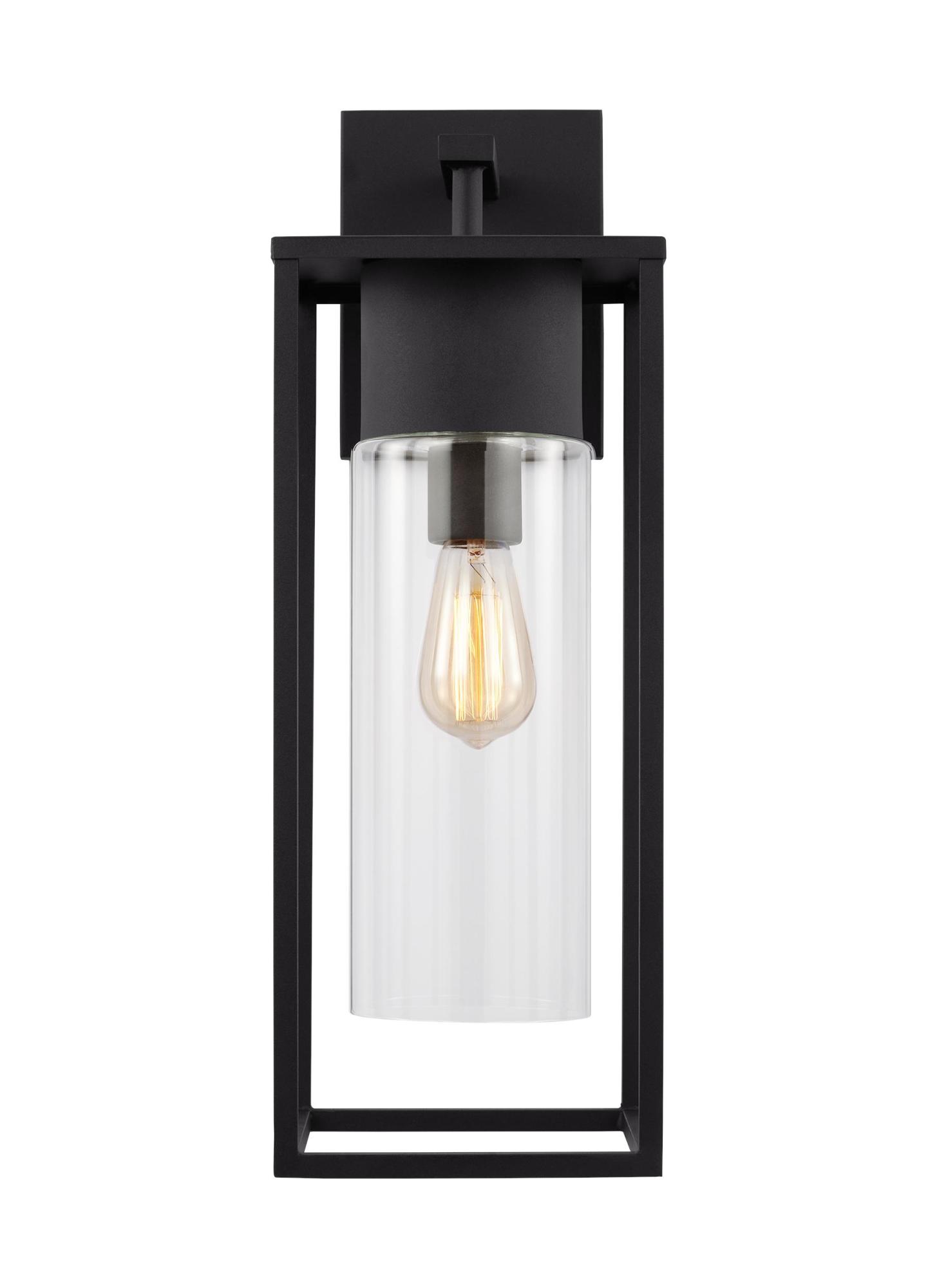 Photos - Floodlight / Street Light Comfort Visual 8831101 Vado 23" Tall Wall Sconce with Clear Glass Shade Black Outdoor Lighting Wall Sconces 8831101-12