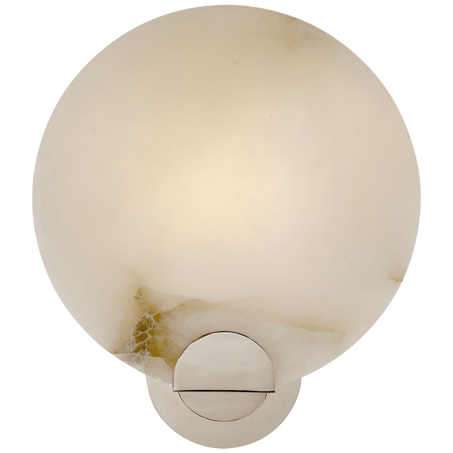 Photos - Chandelier / Lamp NICKEL Visual Comfort ARN2039ALB Iveala 12-3/4" High Wall Sconce with Alabaster Shade Polished  Indoor Lighting Wall Sconces 