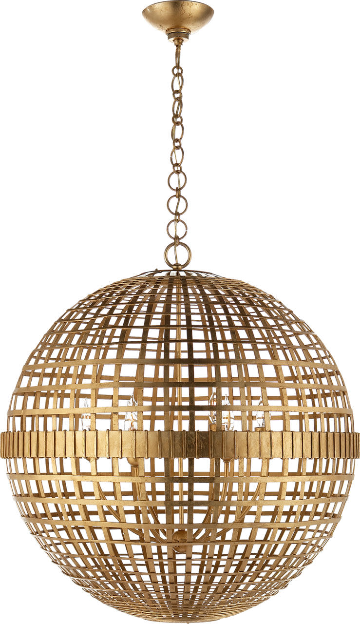 Photos - Chandelier / Lamp Mill Visual Comfort ARN5002  30" Large Globe Lantern by AERIN Gild Indoor Lighting Chandeliers ARN 5002G 