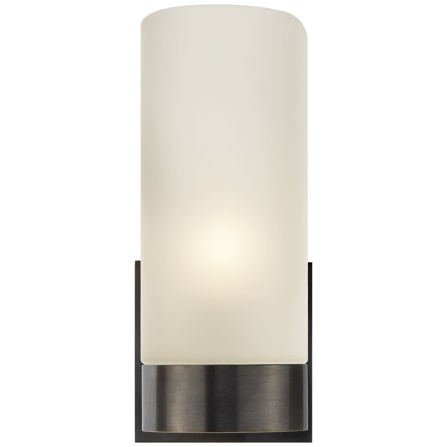 Photos - Chandelier / Lamp Visual Comfort BBL2090FG Urbane 9" High Wall Sconce with Frosted Glass Shade Bronze Indoor Lighting Wall Sconces BBL 2090BZ