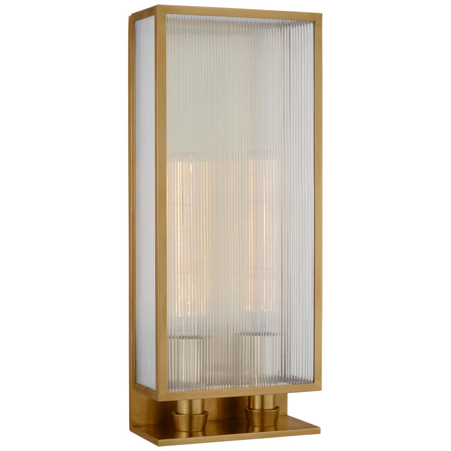 Photos - Floodlight / Street Light Comfort Visual  BBL2183-CRB York 2 Light 25" Tall Outdoor Wall Sconce Soft Brass Outdoor Lighting Wall Sconces BBL 2183SB-CRB 