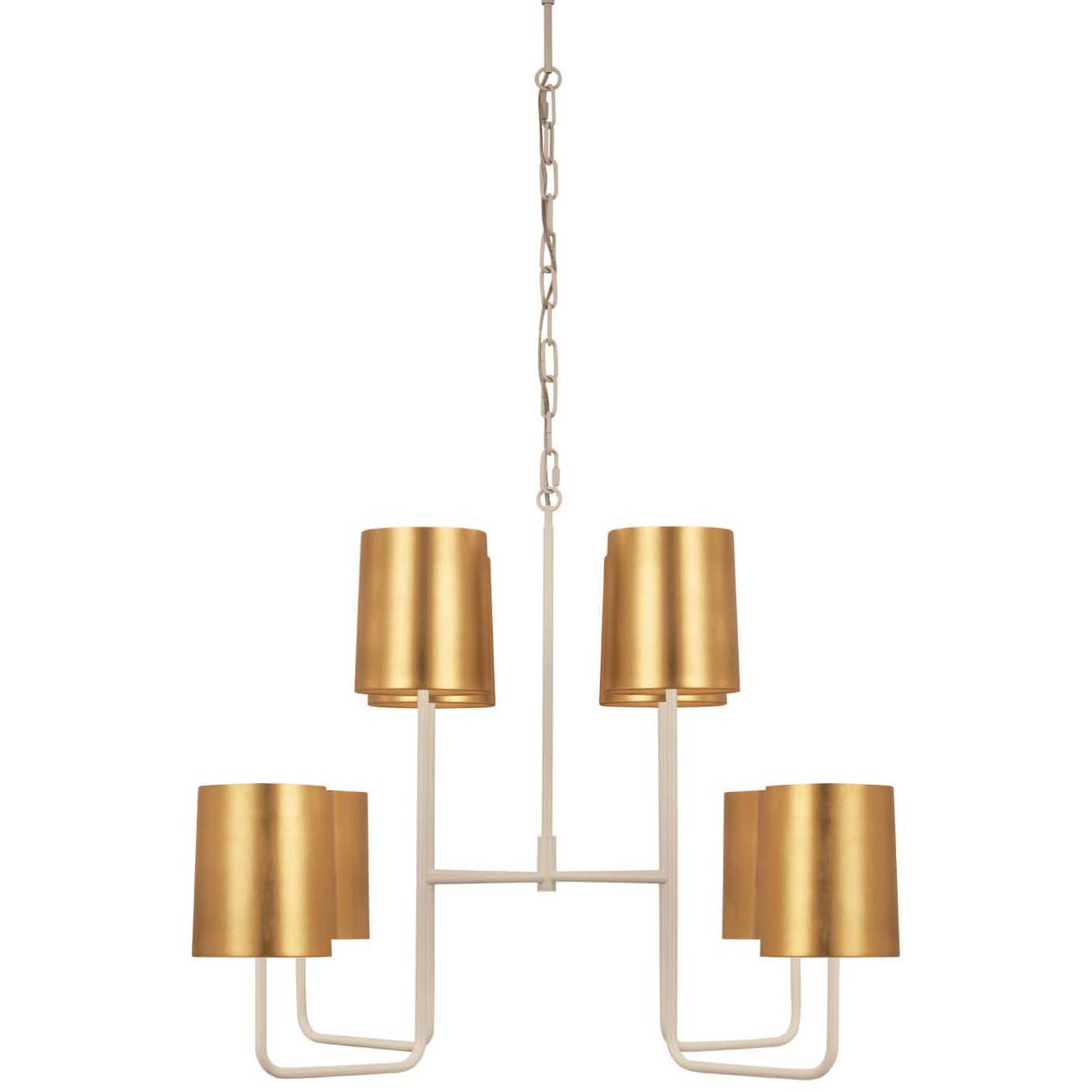 Photos - Chandelier / Lamp GO Visual Comfort BBL5083  Lightly 8 Light 30" Wide Abstract Chandelier China White / Gild Indoor Lighting Chandeliers BBL 50 