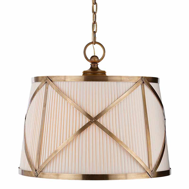 Photos - Chandelier / Lamp Visual Comfort CHC1483L Grosvenor 24" Shaded Chandelier by E. F. Chapman Antique Burnished Brass Indoor Lighting Chandeliers