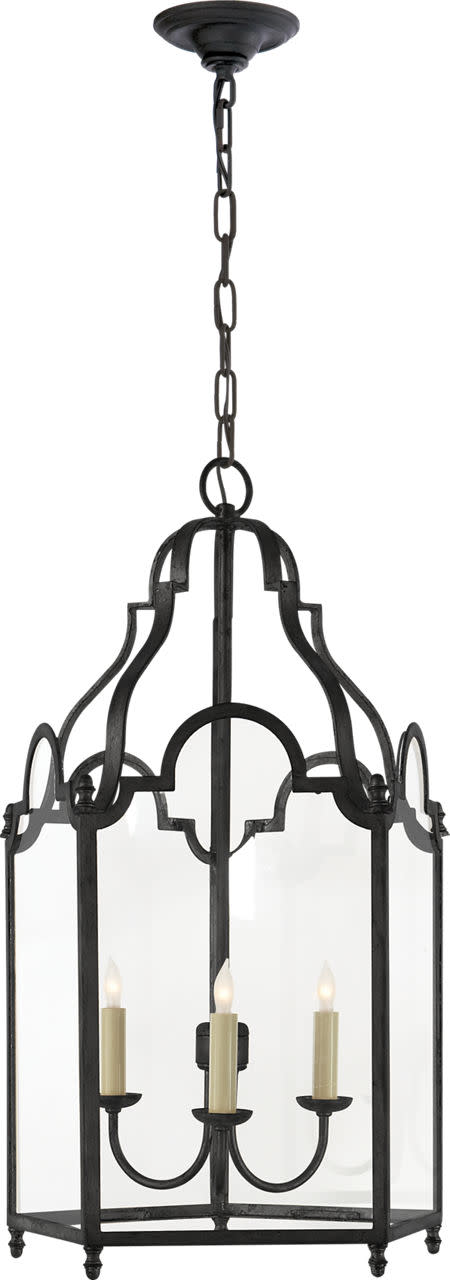 Photos - Chandelier / Lamp Visual Comfort CHC3414 French Market 16" Pendant Light by E. F. Chapman Blackened Rust Indoor Lighting Pendants CHC 3414BR