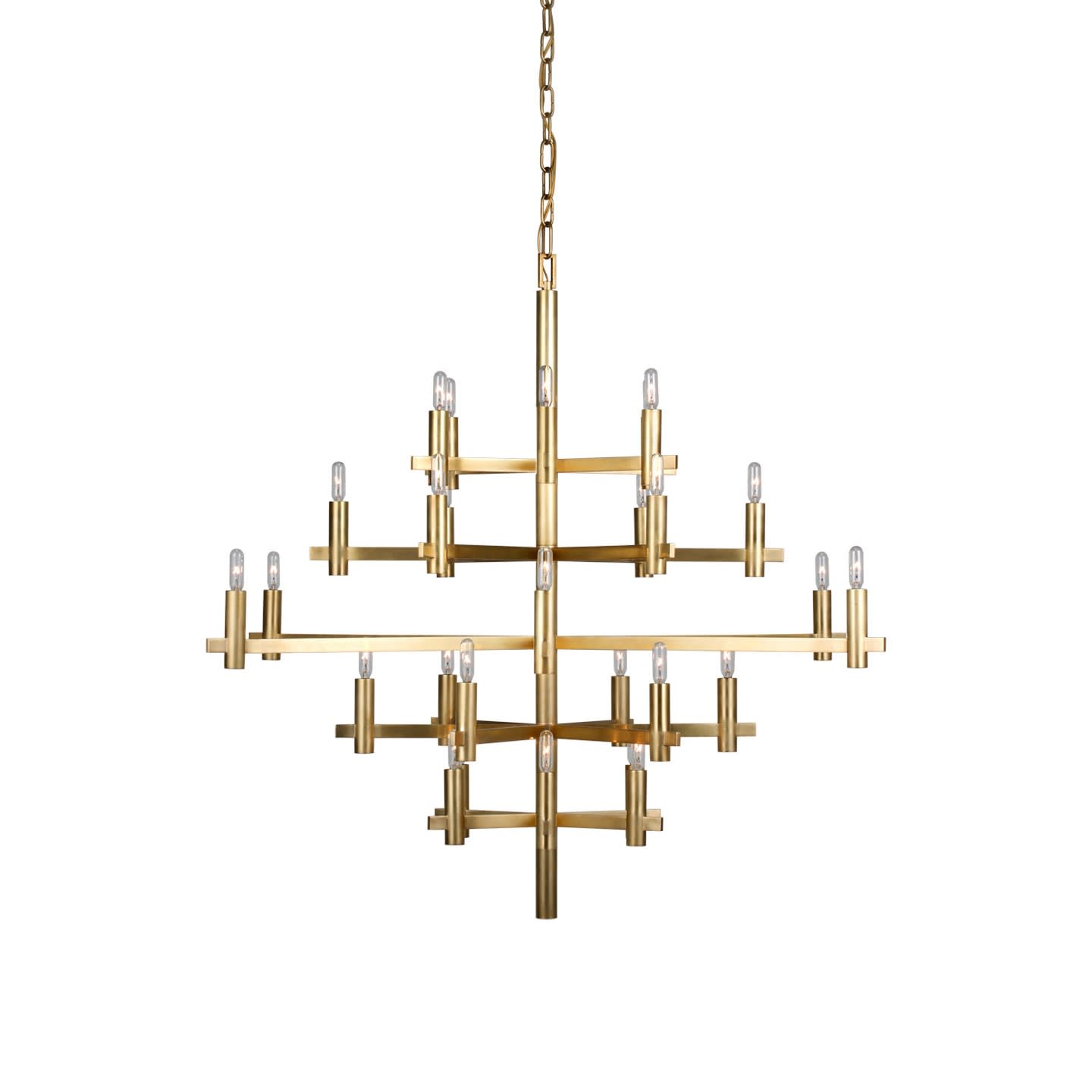 Photos - Chandelier / Lamp Visual Comfort CHC 5632 Sonnet 30 Light 42" Wide Abstract Chandelier Antique-Burnished Brass Indoor Lighting Chandeliers CHC