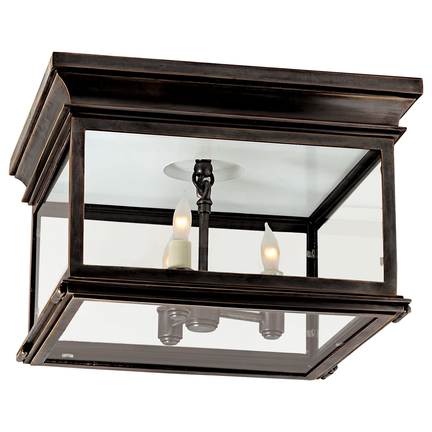 Photos - Chandelier / Lamp Visual Comfort CHO4311CG Club 13" Flush Mount by E. F. Chapman Bronze Indoor Lighting Ceiling Fixtures Flush Mount CHO 4311B