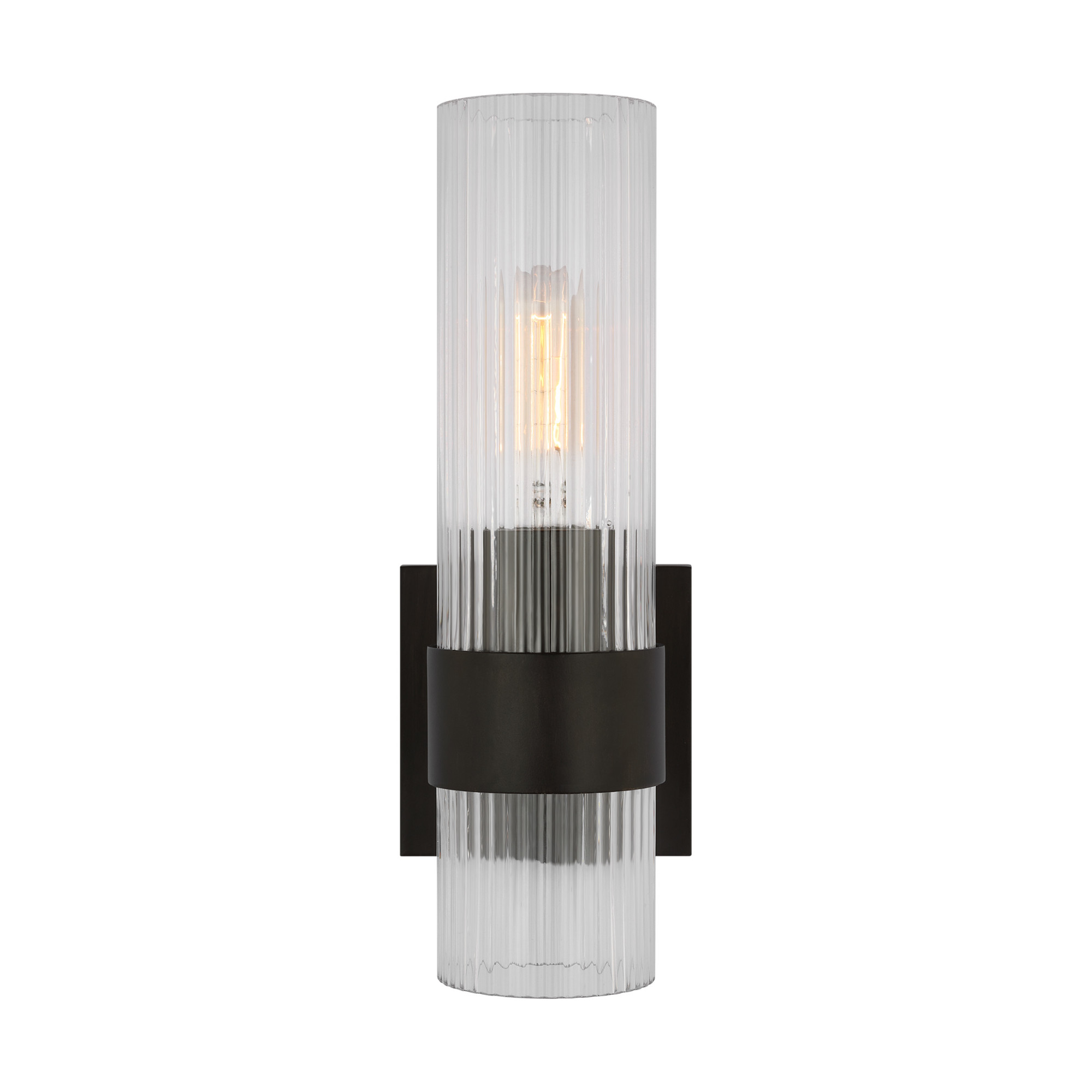 Photos - Chandelier / Lamp Visual Comfort CV1021 Geneva 13" Tall Bathroom Sconce Aged Iron Indoor Lighting Bathroom Fixtures Bathroom Sconce CV1021AI