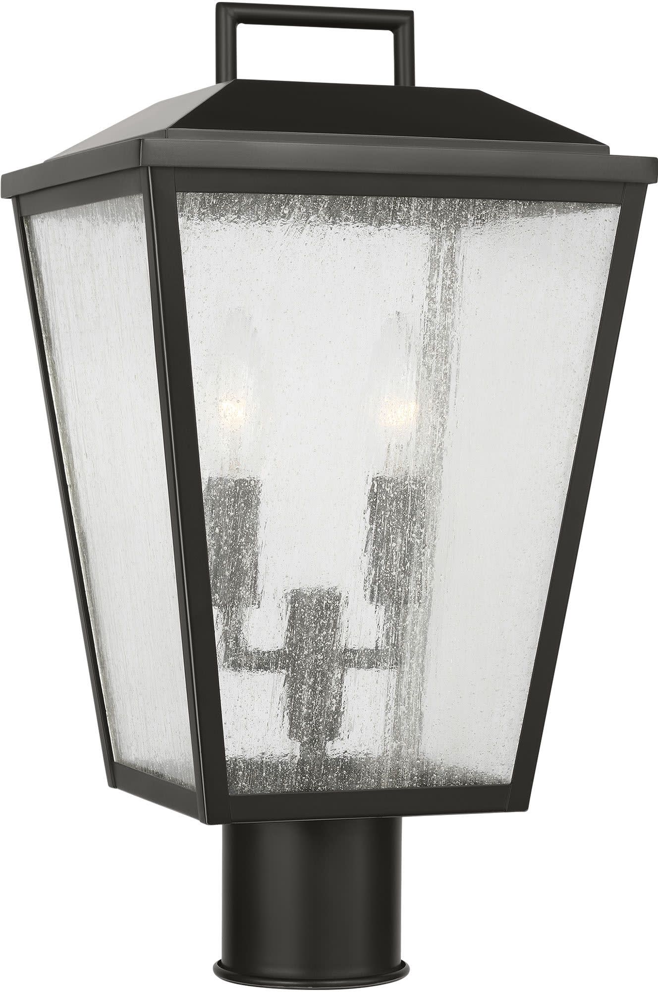 Photos - Floodlight / Street Light Comfort Visual  DJO1092 Kennewick 2 Light 17" Tall Post Light with Clear Seedy Glass Panels Antique Bronze Outdoor Lighting P 