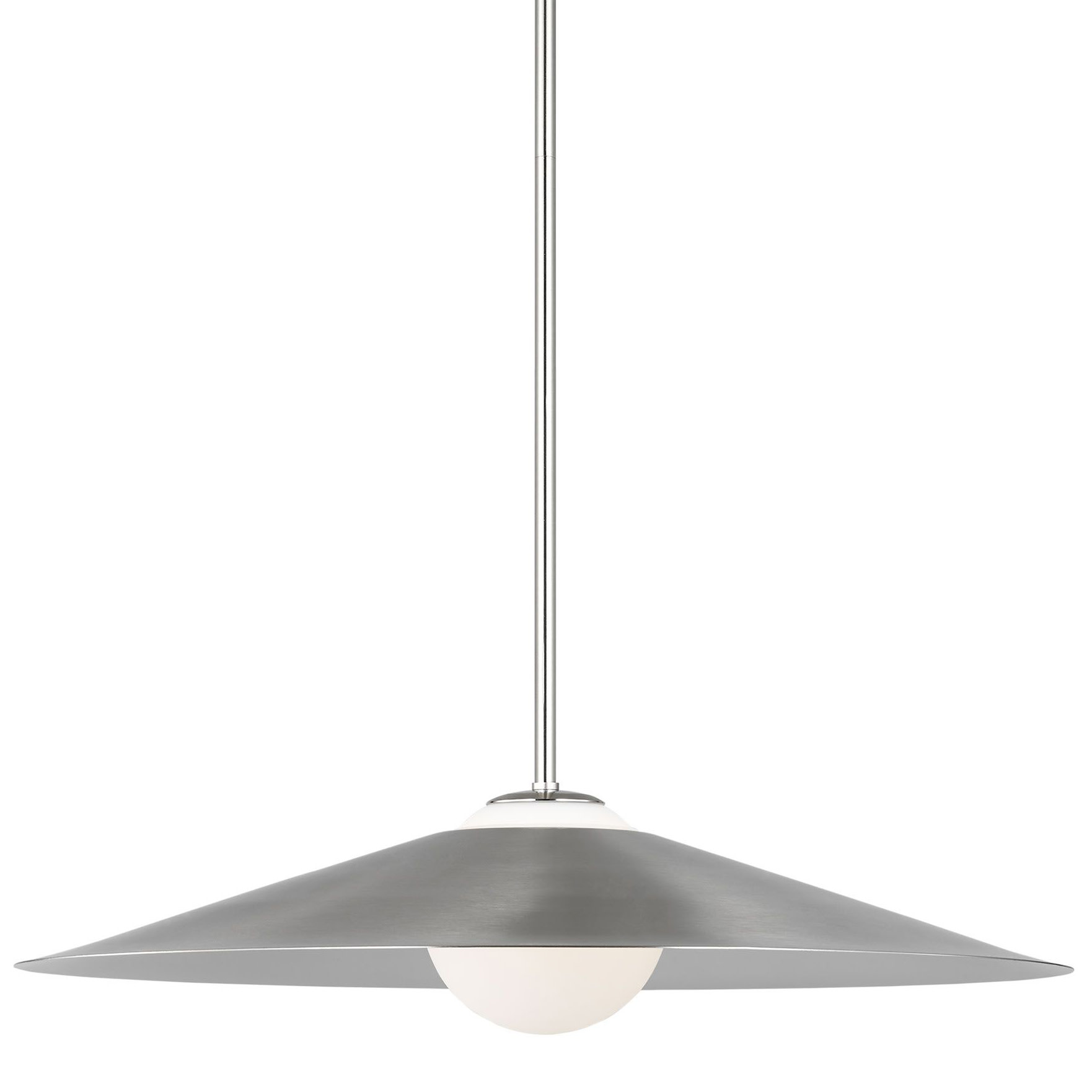 Photos - Chandelier / Lamp Wide Visual Comfort DJP1281 Astra 24"  Pendant with Steel Outer And Frosted Glass Inner Shade Brushed Nickel Indoor Lighting 