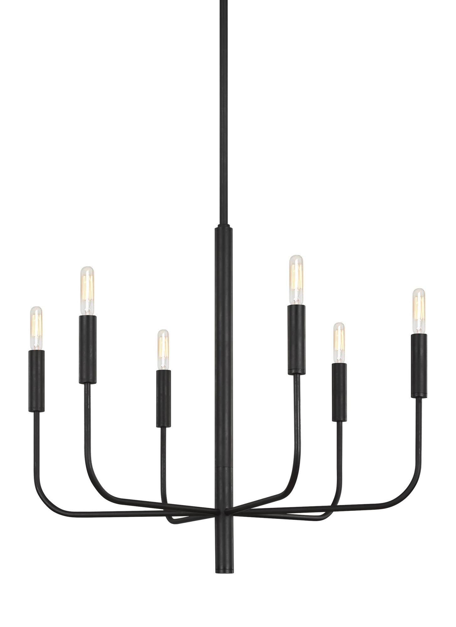 Photos - Chandelier / Lamp Wide Visual Comfort EC1006 Brianna 6 Light 24"  Chandelier Aged Iron Indoor Lighting Chandeliers EC1006AI 