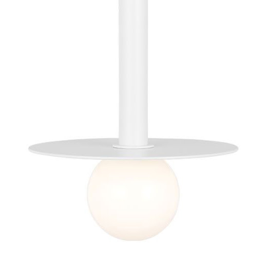 Photos - Chandelier / Lamp Wide Visual Comfort KP1001 Nodes 8"  Mini Pendant with Milk Glass Shade Matte White Indoor Lighting Pendants KP1001MWT 