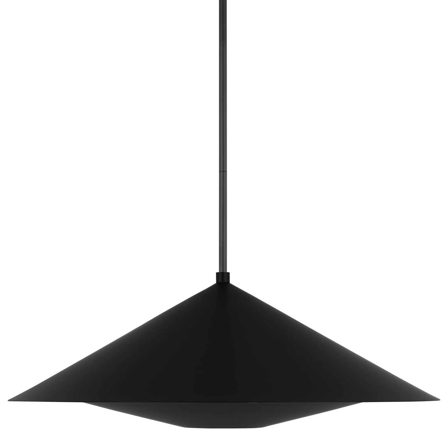 Photos - Chandelier / Lamp ECHO Visual Comfort KP1171  24" Wide Pendant with Steel Outer And Etched Glass Inner Shade Midnight Black Indoor Lighting Pen 