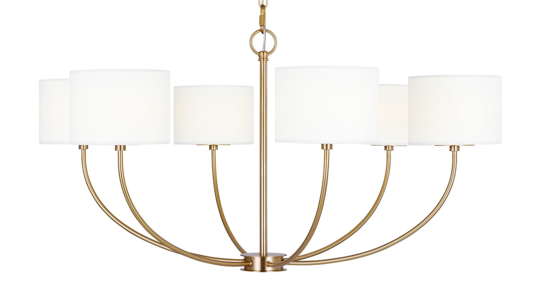 Photos - Chandelier / Lamp Medium Visual Comfort KSC1046 Sawyer  Chandelier Burnished Brass Indoor Lighting Chandeliers KSC1046BBS 