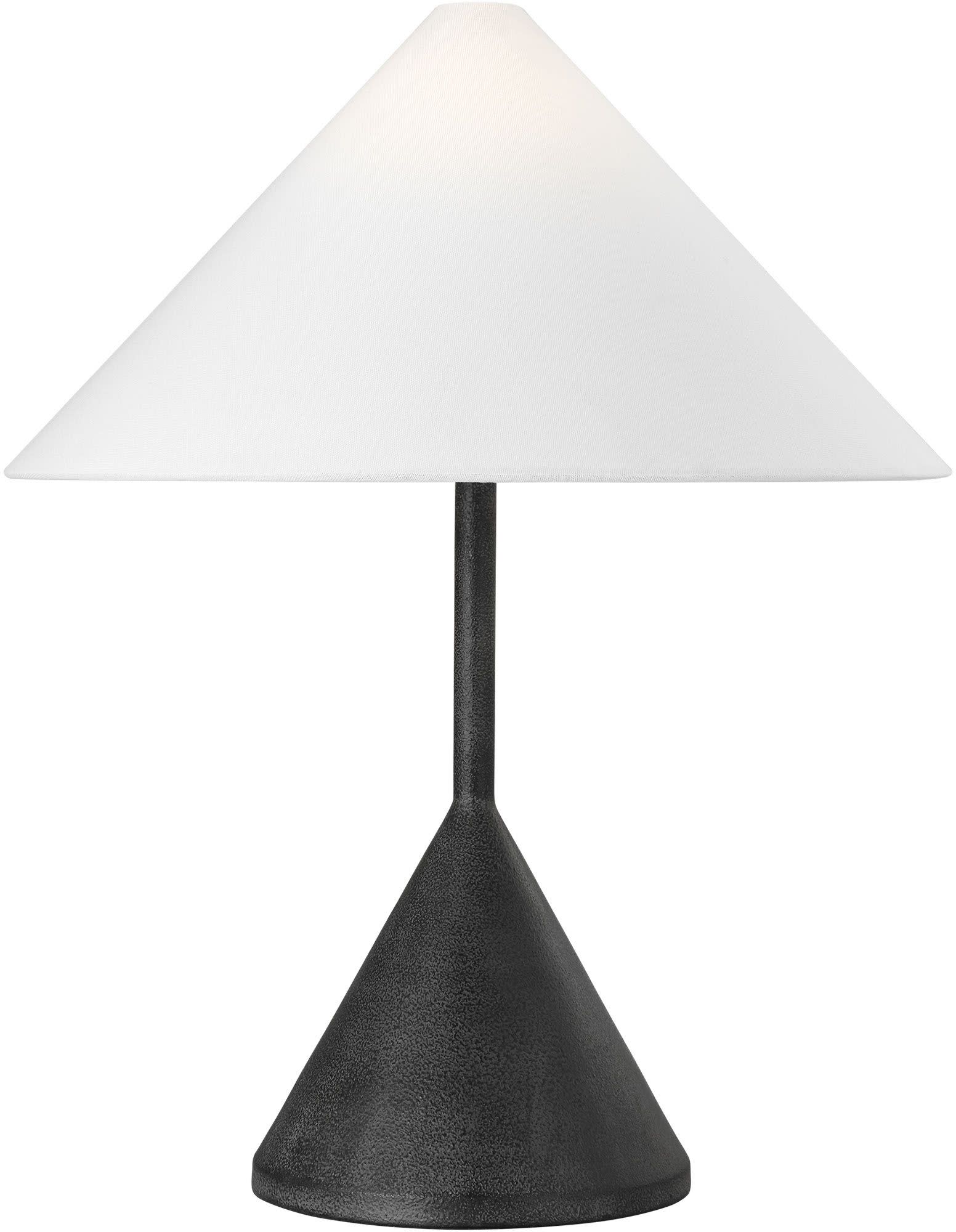Photos - Desk Lamp Comfort Visual  KT1391 Brachion 21" Tall Vase Table Lamp with Linen Shade Black Pearl Lamps Table Lamps KT1391BLP 