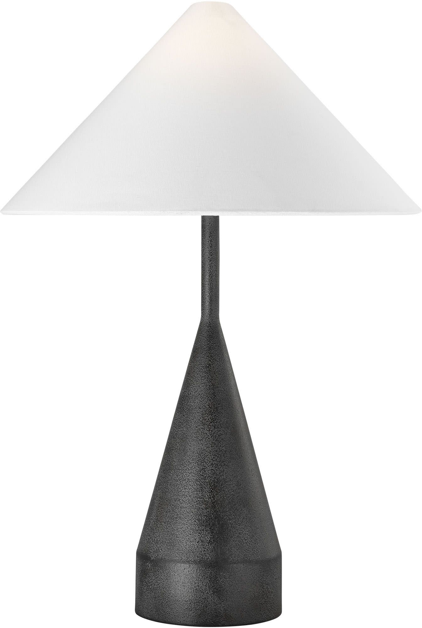 Photos - Desk Lamp Comfort Visual  KT1401 Brachion 24" Tall Vase Table Lamp with Linen Shade Black Pearl Lamps Table Lamps KT1401BLP 