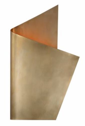 Photos - Chandelier / Lamp Piel Cosmetics Visual Comfort KW2633 Piel 19" Tall LED Wall Sconce Antique Burnished Brass Indoor Lighting Wall Sconces KW 2633AB 