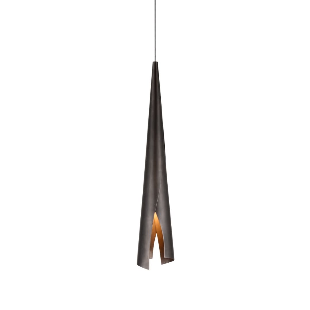 Photos - Chandelier / Lamp Piel Cosmetics Visual Comfort KW 5630 Piel 4" Wide LED Mini Pendant Bronze Indoor Lighting Pendants KW 5630BZ 